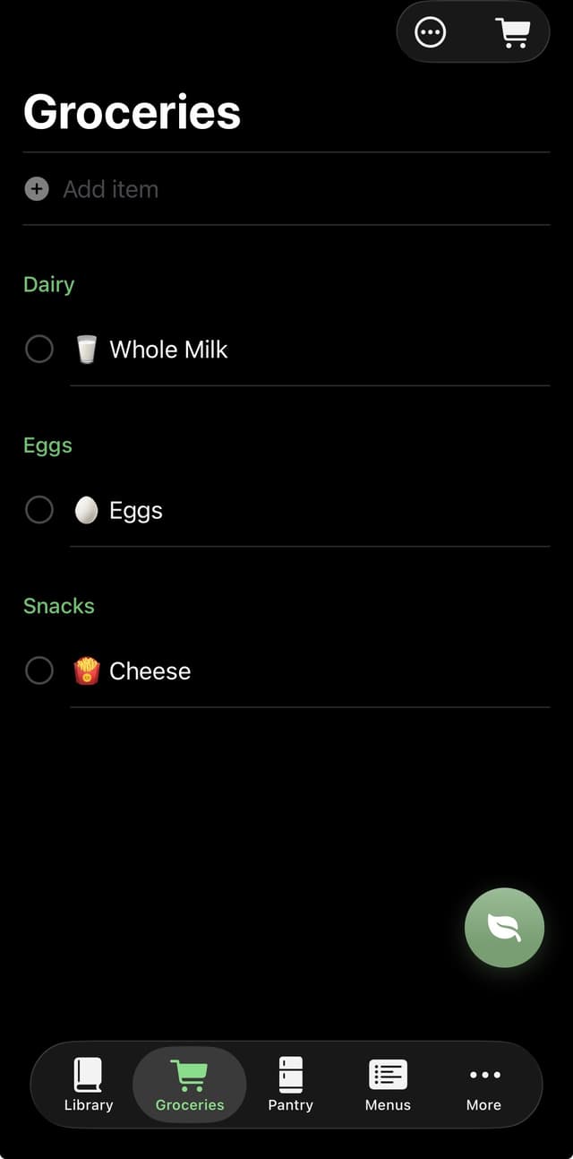 Grocery List